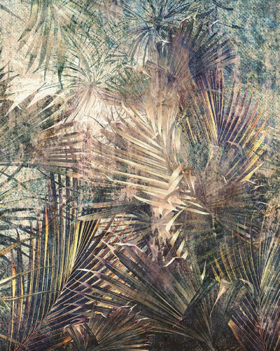 Tapet cu frunze tropicale abstracte Halcyon Plenty Underwater