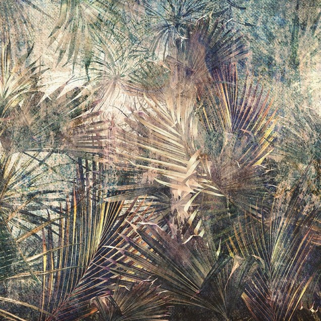 Tapet cu frunze tropicale abstracte Halcyon Plenty Underwater