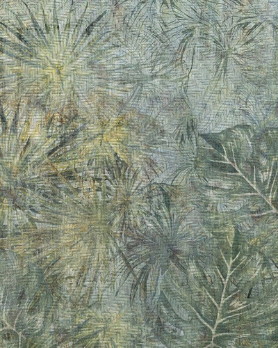 Tapet cu design modern, Halcyon Misty Teal, cu nuanțe de verde și albastru, perfect pentru a crea o atmosferă relaxantă.