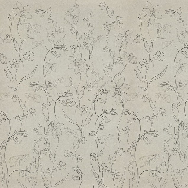 Fine Intaglio Field Paper Texture, VLAdiLA tapet floral minimalist