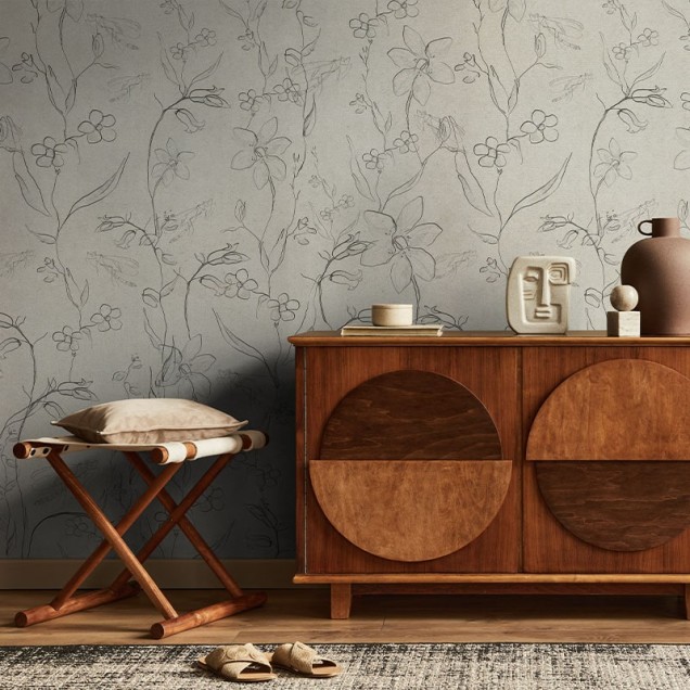 Fine Intaglio Field Paper Texture, VLAdiLA tapet floral minimalist