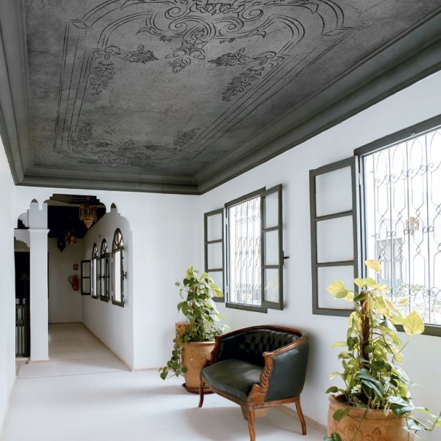 Tapet cu design clasic, decorat cu detalii ornamentale. Se poate utiliza în living, dormitor sau alte camere ale casei.