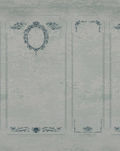 Tapet Cherubin Stucco cu design elegant și sofisticat, cu model subtil de stucco și accente delicate de aur, pentru un efect de adâncime și textură.