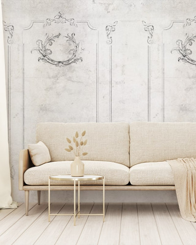 Tapet decorativ Brindille Stucco Light, cu design clasic și texturat, perfect pentru a crea o atmosferă elegantă și sofisticată.