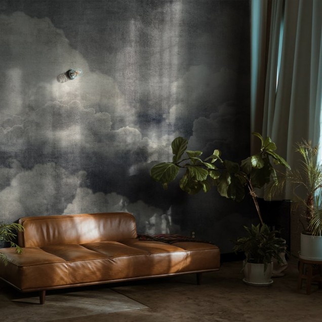 Tapet cu design gri grunge, perfect pentru un decor modern