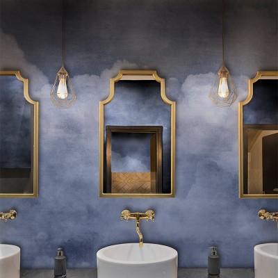 Tapet cu design de cer albastru, cu nuanțe delicate și un design minimalist