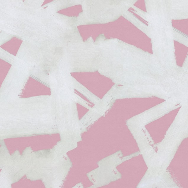 Wallpaper cu dungi roz delicate, design minimalist perfect pentru dormitor