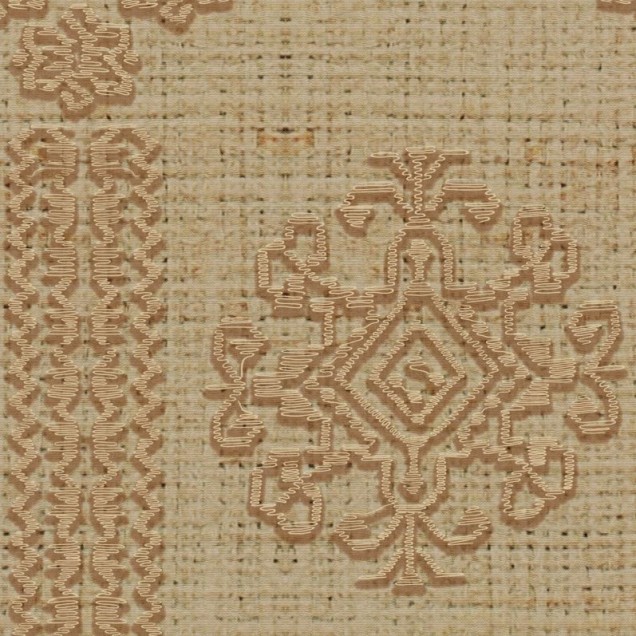 Tapet Borangic (lut) cu design geometric, decorat pe un perete din dormitor.