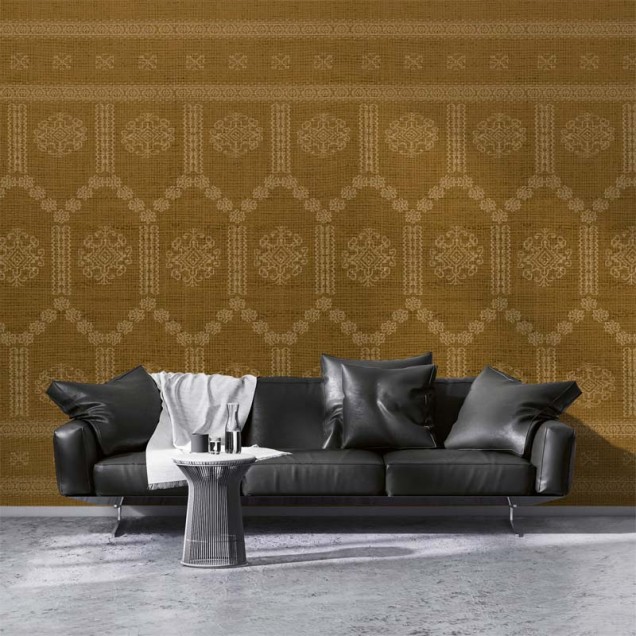 Tapet Borangic (pământ) cu model geometric inspirat din tradiția românească