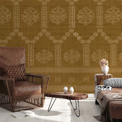 Tapet Borangic (pământ) cu model geometric inspirat din tradiția românească
