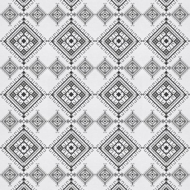 Tapet cu motive geometrice inspirate din arta populara romaneasca, Banat.