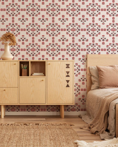 Tapet cu design geometric abstract, Arborele Cosmic