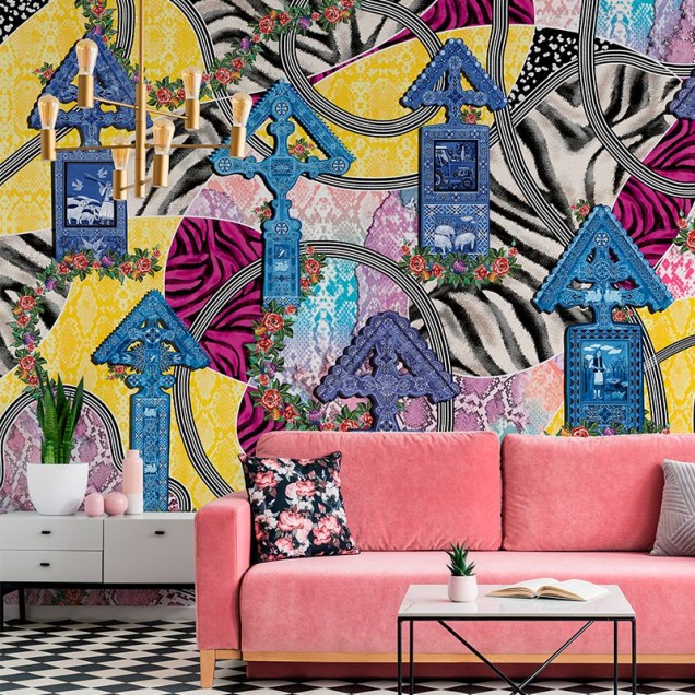 Tapet Valea Bradului, un tapet cu un design eclectic, care combină elemente tradiționale cu elemente moderne.