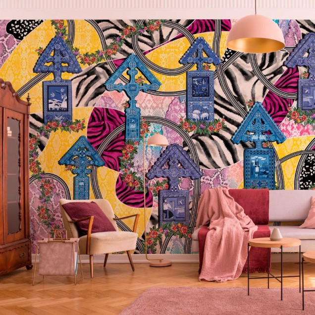 Tapet Valea Bradului, un tapet cu un design eclectic, care combină elemente tradiționale cu elemente moderne.