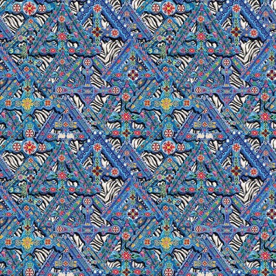 Tapet Doruri cu model geometric și floral vibrant