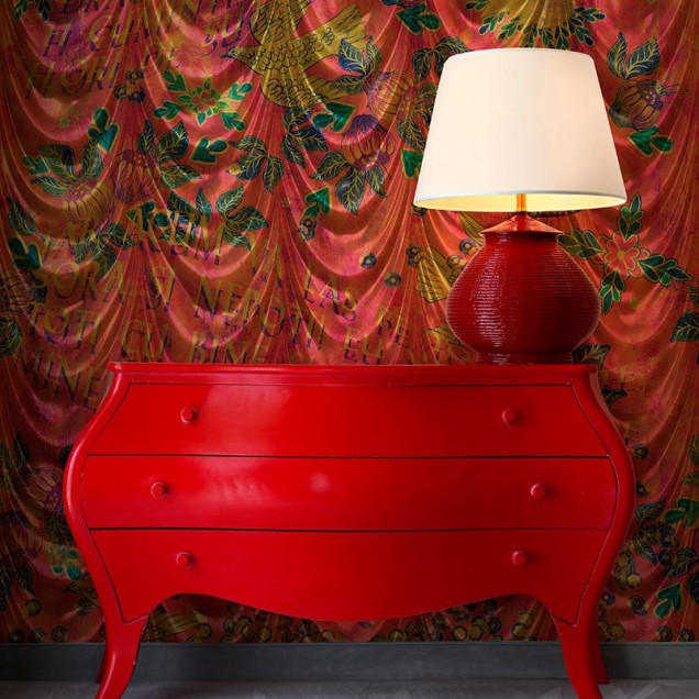 Tapet cu design floral și elemente delicate, Spovedanie (roz)