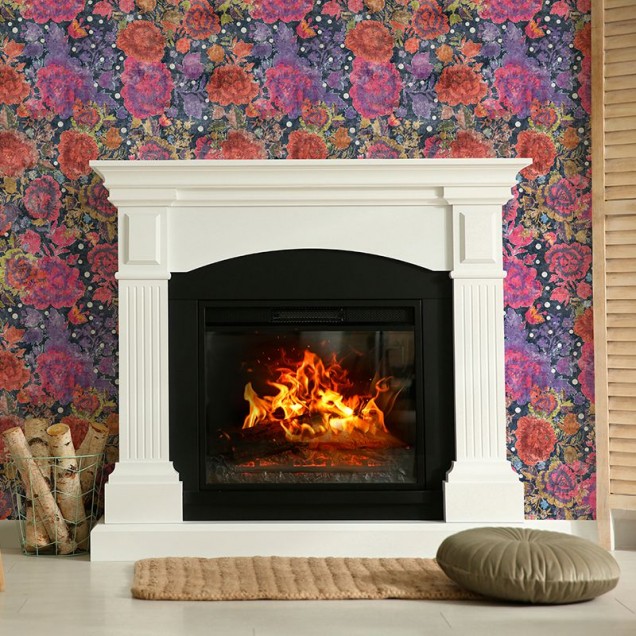 Tapet cu flori abstracte, perfect pentru un decor modern