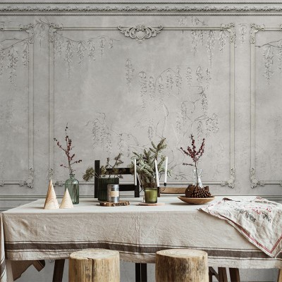 Tapet elegant cu design floral și detalii rafinate