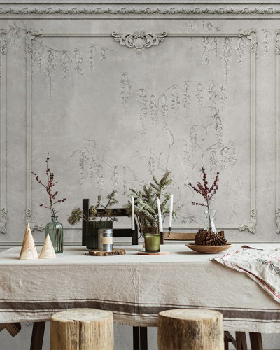 Tapet elegant cu design floral și detalii rafinate