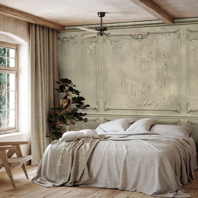 Tapet elegant cu design de viță-de-vie într-un interior clasic