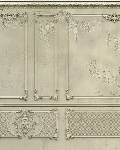 Tapet elegant cu design de viță-de-vie într-un interior clasic