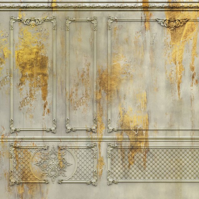 Tapet cu design vintage, Antique Attic, ce prezintă un aspect vechi cu textură autentică.