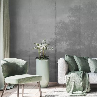 Tapet Countryside (gri) VLAdiLA, design minimalist cu un finisaj gri mat, ideal pentru a crea un decor elegant.