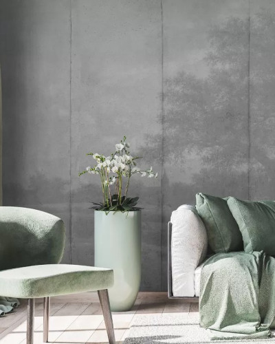 Tapet Countryside (gri) VLAdiLA, design minimalist cu un finisaj gri mat, ideal pentru a crea un decor elegant.
