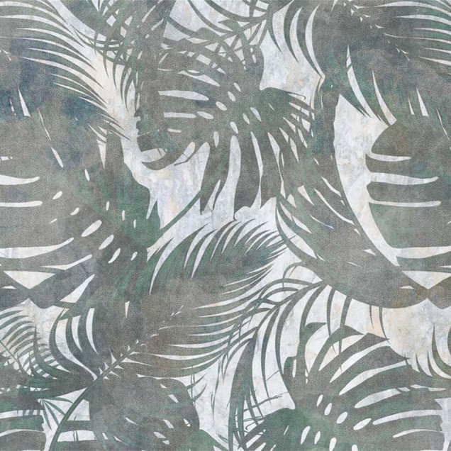 Tapet cu frunze tropicale, design minimalist, ușor de aplicat și de întreținut, perfect pentru living, dormitor, birou sau hol.