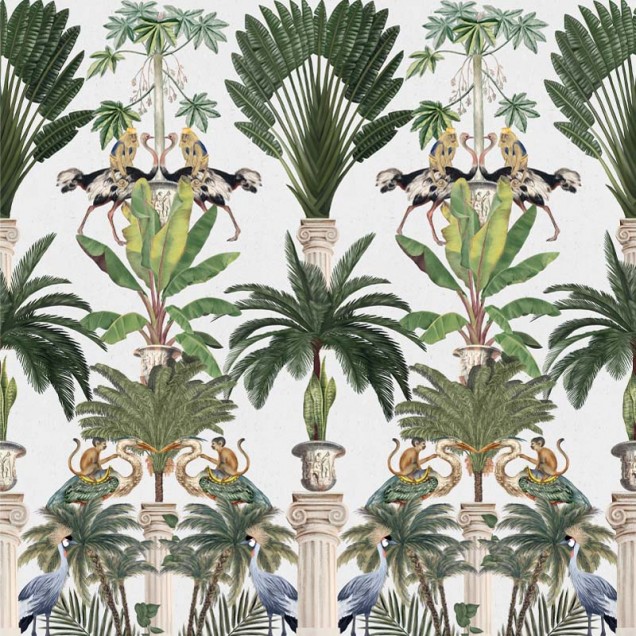 Tapet Tropical columns (light)
