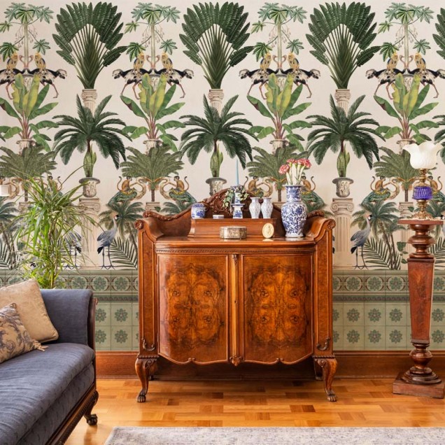 Tapet Tropical columns (light)