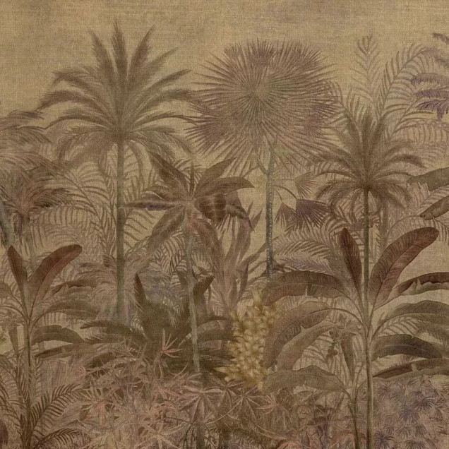 Tapet Antediluvian nature cu palmieri tropicali