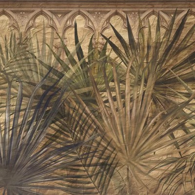 Tapet cu palmieri în tonuri sepiale, Sepian Palms, VLAdiLA