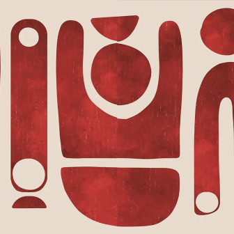 Tribal Tide Watercolor Red - personalizat, VLAdiLA