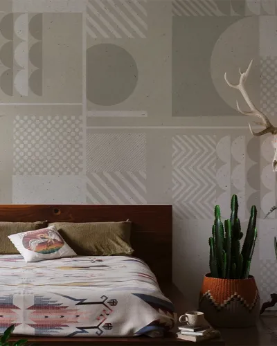 Tapet La peau cu design geometric minimalist
