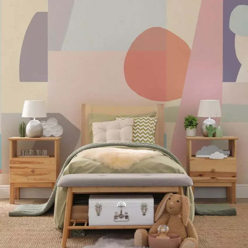Tapet modern cu design abstract, Le bonheur (bleu)