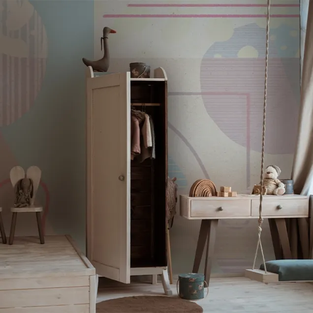 Tapet modern cu design abstract în nuanțe pastelate, Suave (pastel)