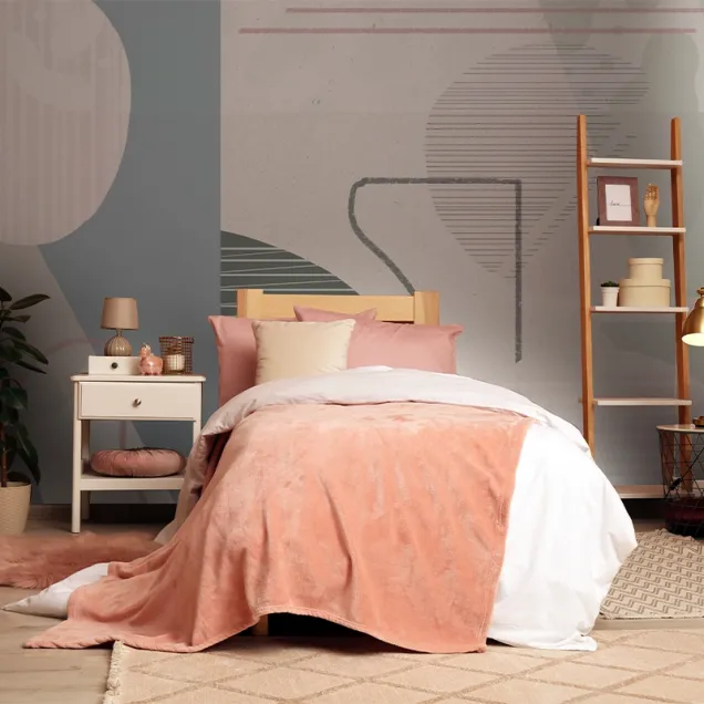 Tapet modern cu design geometric Suave (pistache)