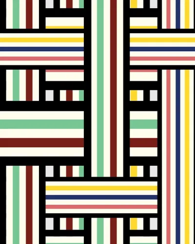 Tapet cu dungi colorate, design abstract geometric, modern si elegant.