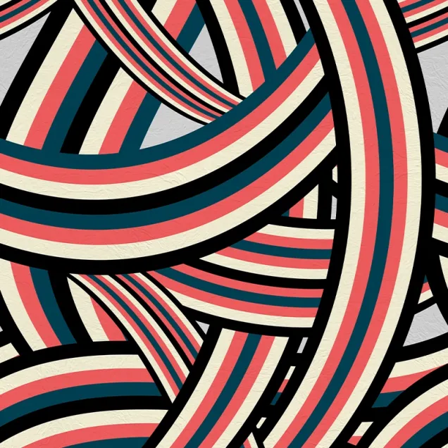Tapet cu dungi geometrice abstracte în culori vibrante