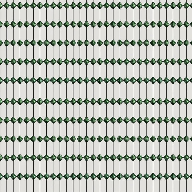 Tapet decorativ cu design geometric verde