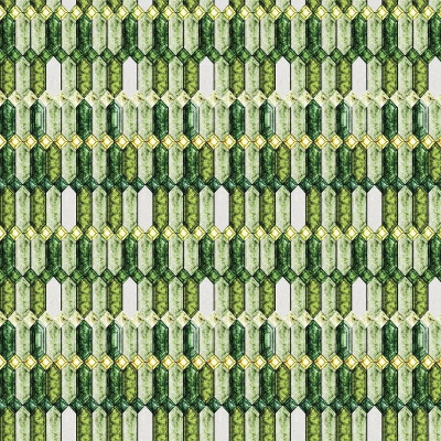 Tapet cu model geometric verde și auriu, 