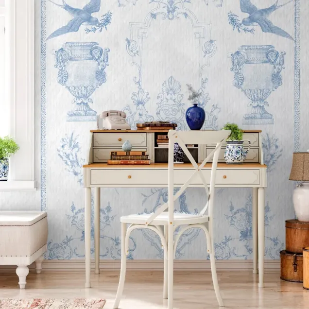 Fototapet cu design elegant albastru