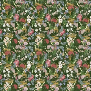 Fototapet VLAdiLA VLDLW0878. Conține culorile: Verde, Verde Perlă, Galben, Galben Ocru, Roșu Coral, Verde, Verde Mai, Roz, Roz Deschis