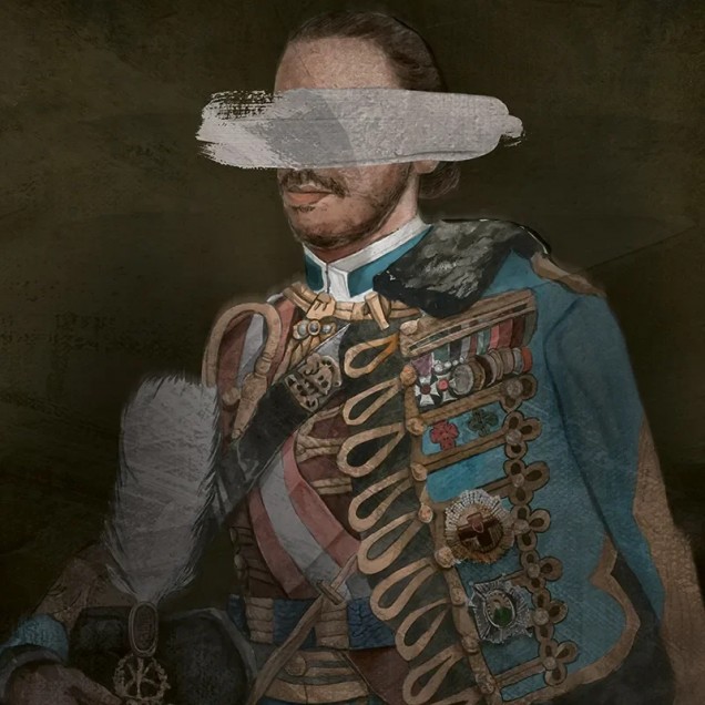 Tapet cu portret clasic, un design elegant și misterios