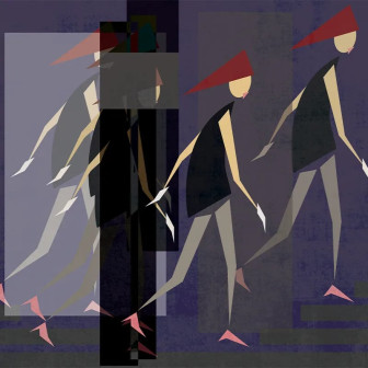 Tapet decorativ cu design abstract într-un interior modern