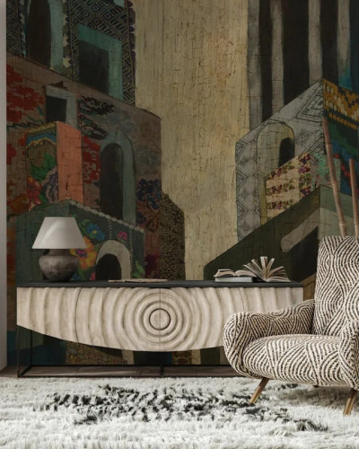 Fototapet personalizat cu design artistic pentru interior modern