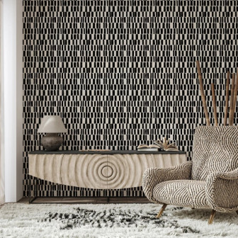 Tapet cu design modern alb-negru
