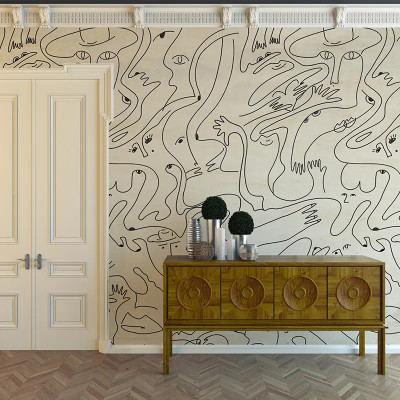 Tapet modern cu design abstract Picasso - personalizat, VLAdiLA