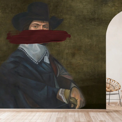 Fototapet personalizat cu portret clasic reinterpretat